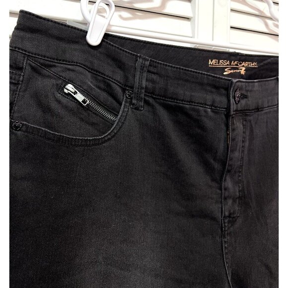 melissa mccarthy seven jeans plus 16W black stretch pencil slimming NWT - Picture 3 of 8